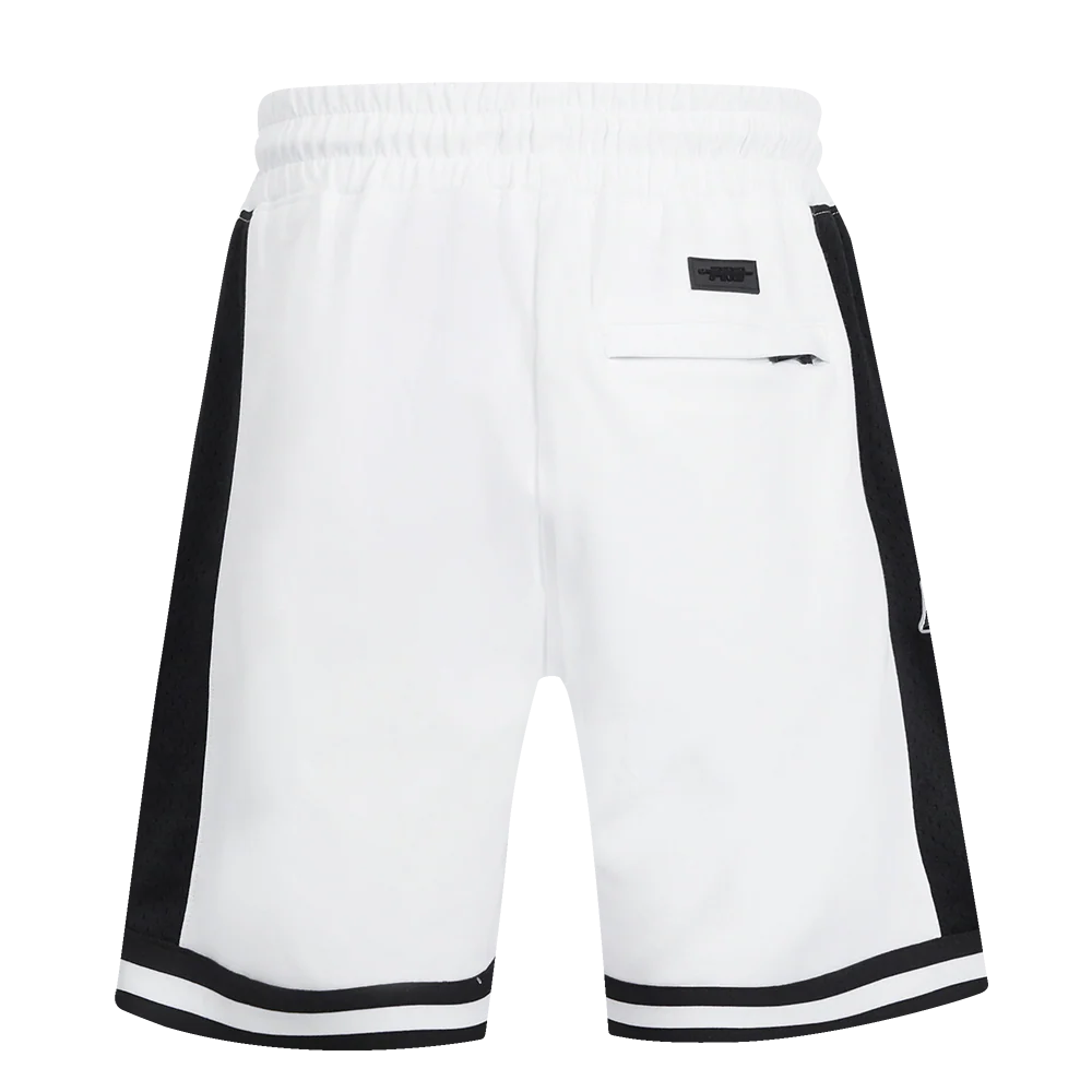 NHL LOS ANGELES KINGS SCRIPT TAIL MEN'S DOUBLE KNIT 2.0 SHORT (WHITE/BLACK) - Image 4