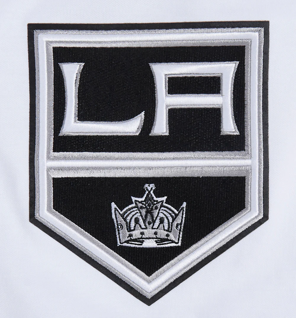 NHL LOS ANGELES KINGS SCRIPT TAIL MEN'S DOUBLE KNIT 2.0 SHORT (WHITE/BLACK) - Image 5