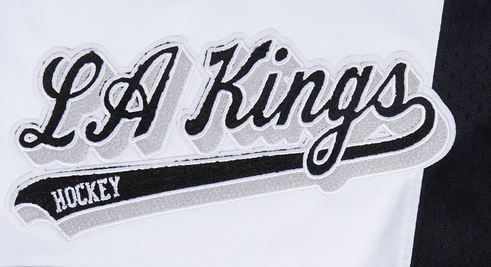 NHL LOS ANGELES KINGS SCRIPT TAIL MEN'S DOUBLE KNIT 2.0 SHORT (WHITE/BLACK) - Image 6
