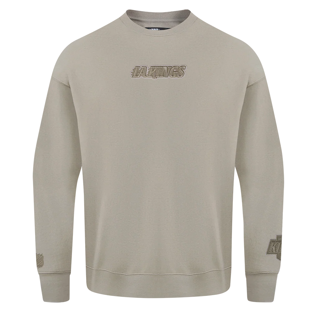 NHL LOS ANGELES KINGS WINGSPAN MEN'S DROP SHOULDER FLEECE CREWNECK (TAUPE) - Image 3