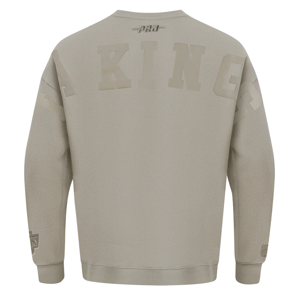 NHL LOS ANGELES KINGS WINGSPAN MEN'S DROP SHOULDER FLEECE CREWNECK (TAUPE) - Image 5
