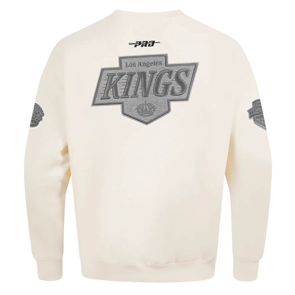 NHL LOS ANGELES KINGS REVERSE FRENCH TERRY MEN'S DROP SHOULDER FLC C (EGGSHELL) - Image 3