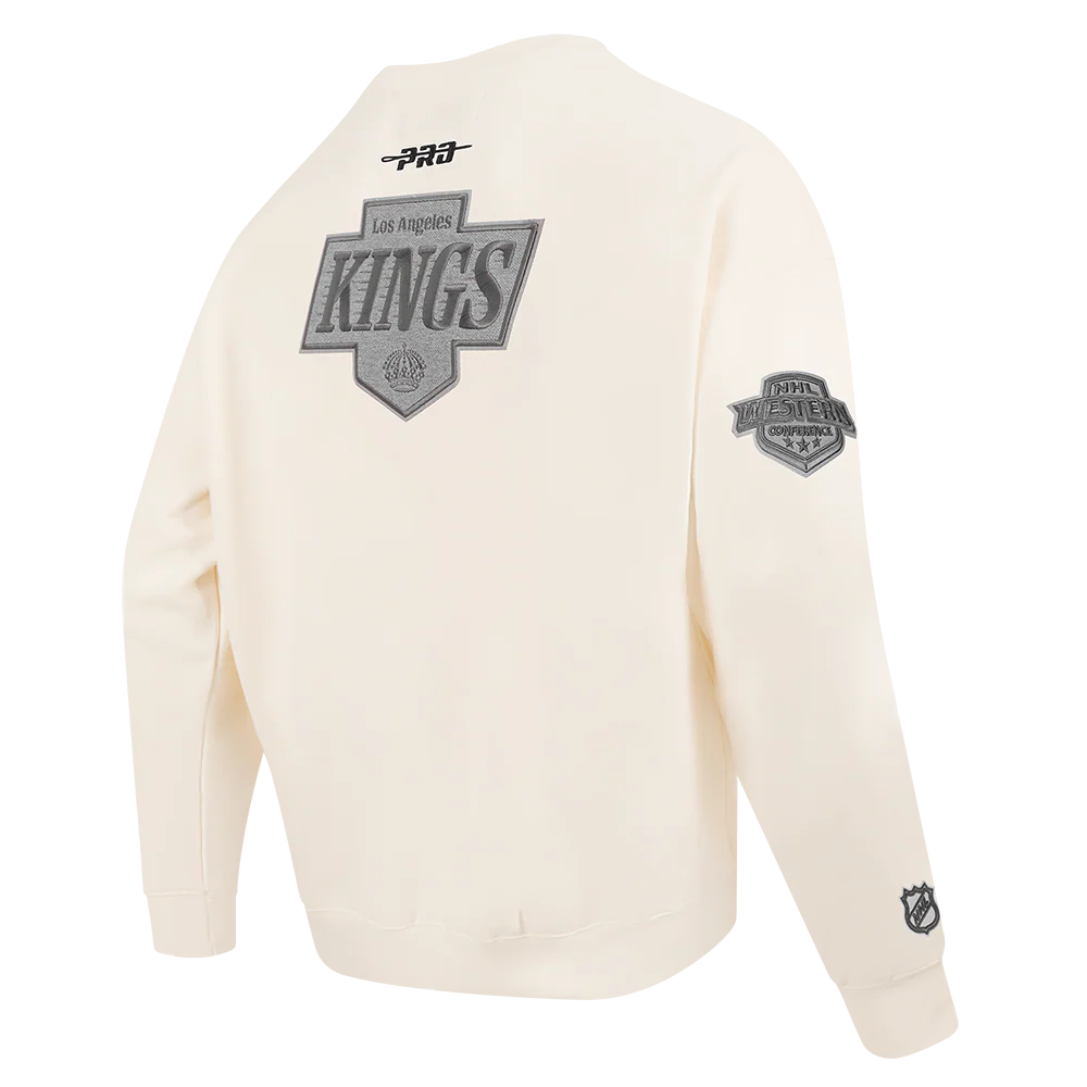 NHL LOS ANGELES KINGS REVERSE FRENCH TERRY MEN'S DROP SHOULDER FLC C (EGGSHELL) - Image 4