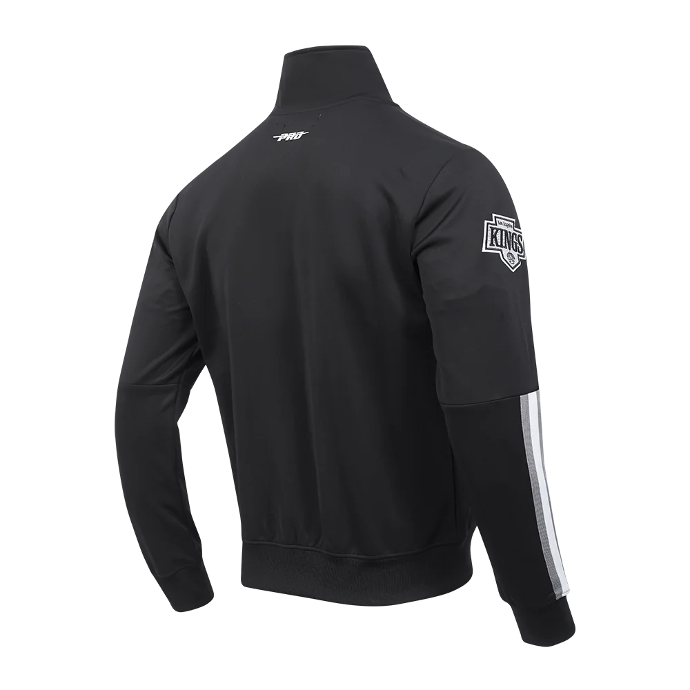 NHL LOS ANGELES KINGS CLASSIC CHENILLE MEN'S DK TRACK JACKET (BLACK/GRAY) - Image 6