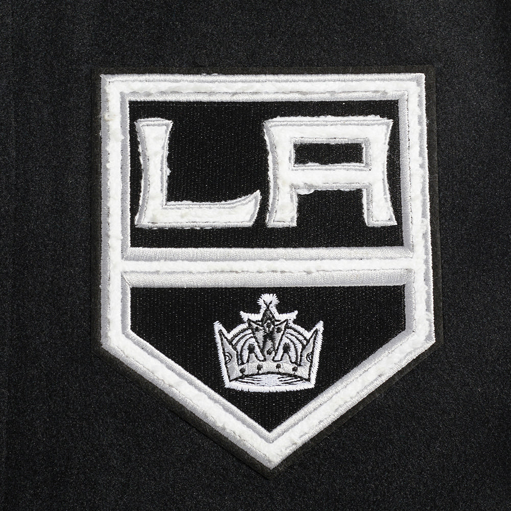 NHL LOS ANGELES KINGS SCRIPT TAIL MEN'S RIB WOOL VARSITY (BLACK/WHITE) - Image 5