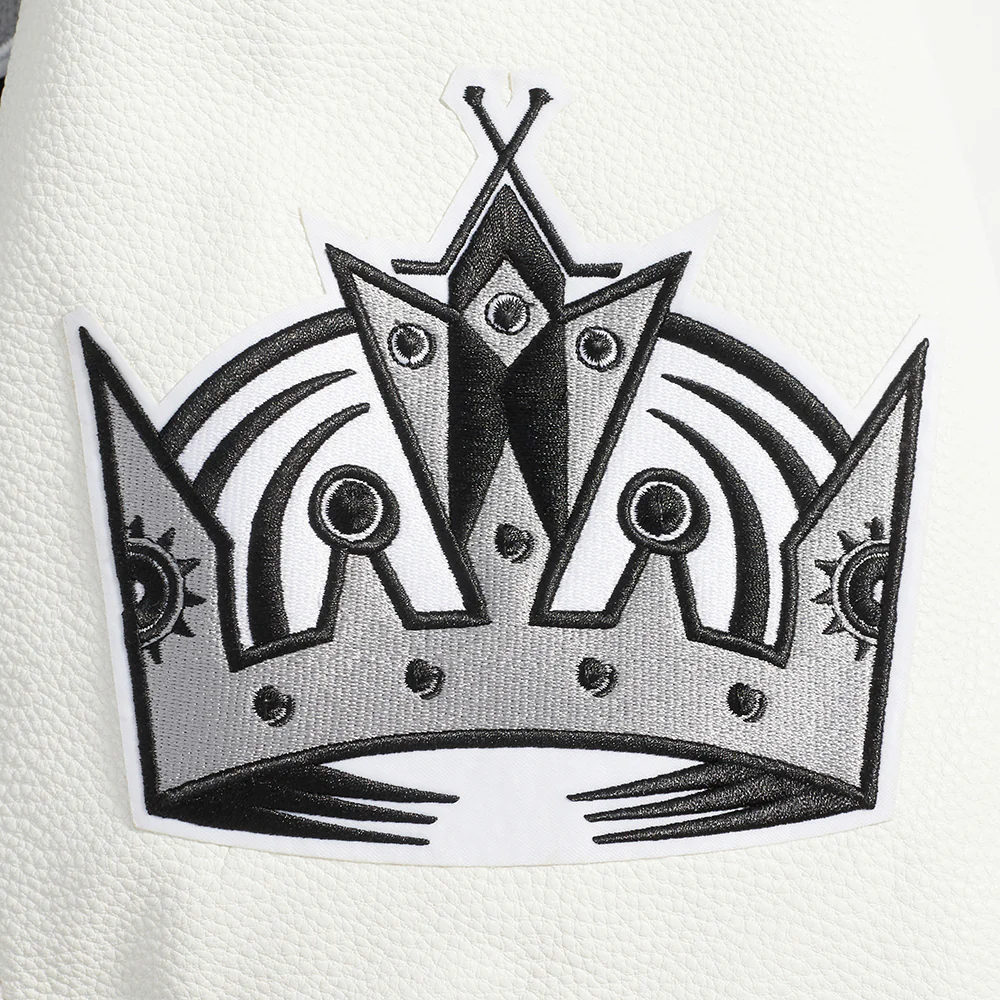 NHL LOS ANGELES KINGS SCRIPT TAIL MEN'S RIB WOOL VARSITY (BLACK/WHITE) - Image 8