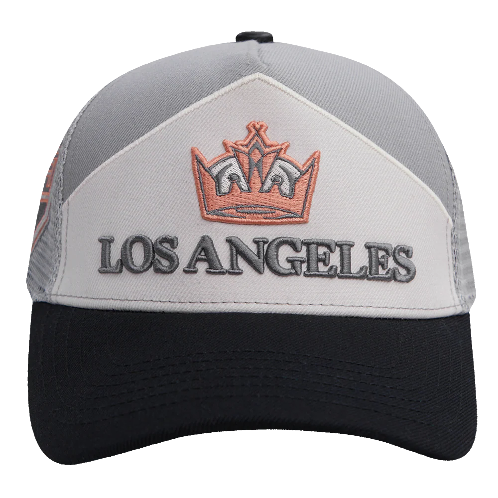 NHL LOS ANGELES KINGS CHEVRON PINCH FRONT TRUCKER (GRAY)
