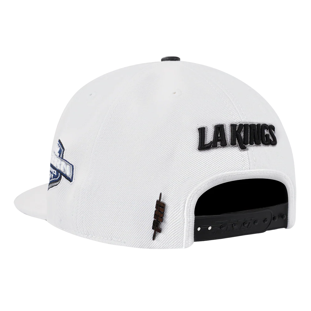 NHL LOS ANGELES KINGS OLD ENGLISH UNISEX 6 PANEL SNAPBACK HAT (WHITE) - Image 4
