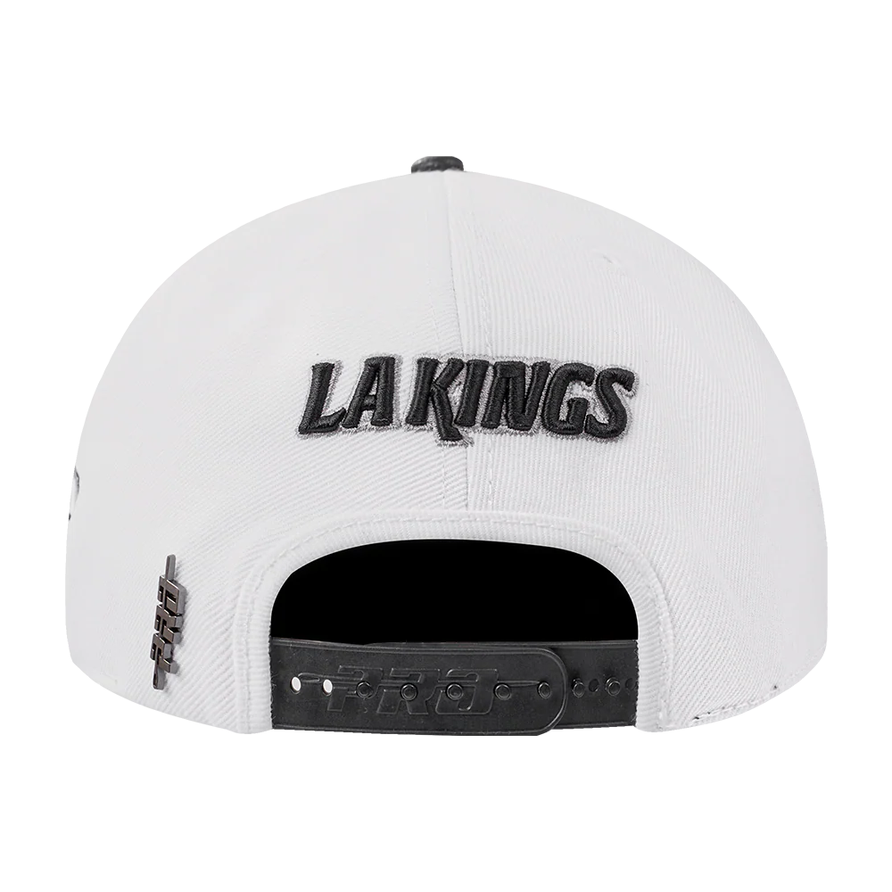 NHL LOS ANGELES KINGS OLD ENGLISH UNISEX 6 PANEL SNAPBACK HAT (WHITE) - Image 5