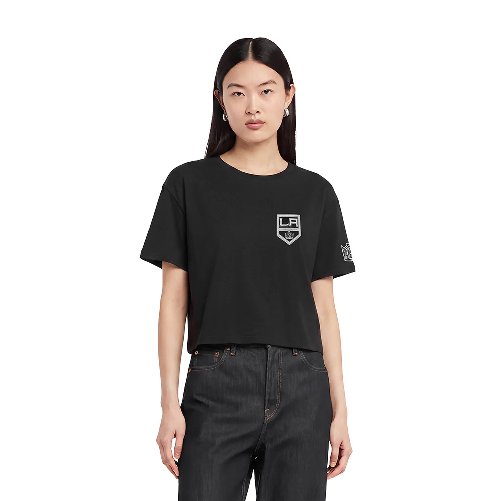 NHL LOS ANGELES KINGS CLASSIC WOMEN'S BOXY TEE (BLACK)