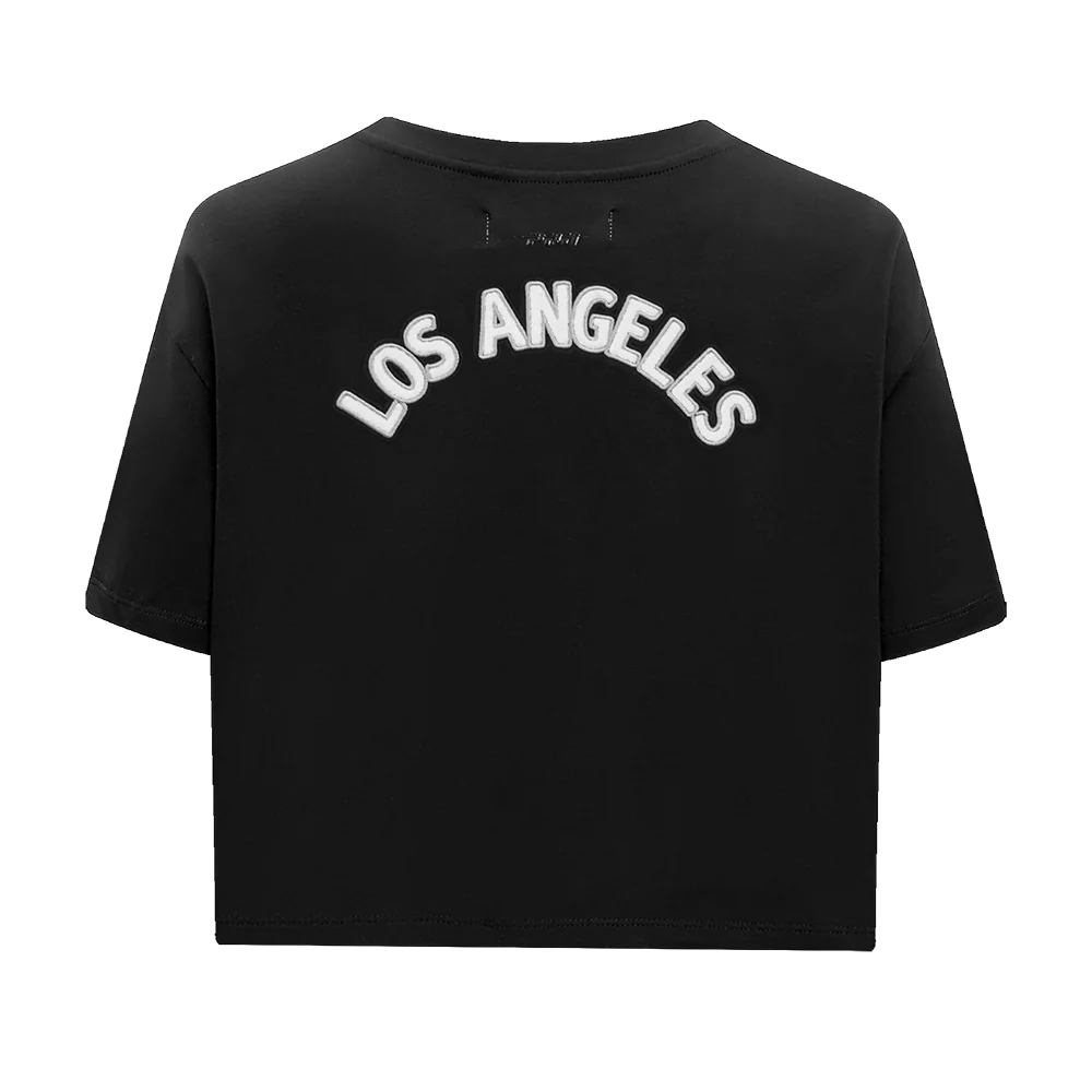NHL LOS ANGELES KINGS CLASSIC WOMEN'S BOXY TEE (BLACK) - Image 7