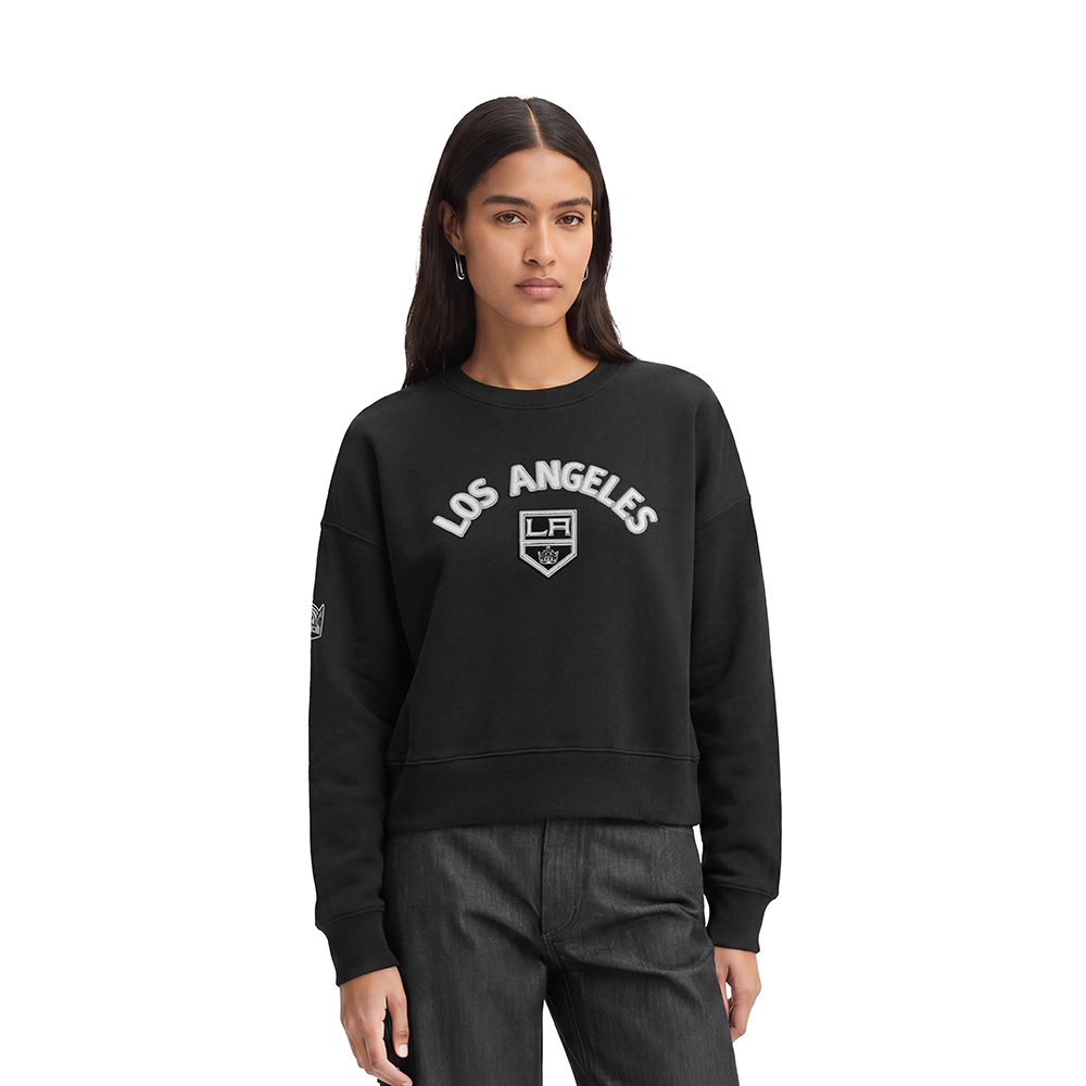 NHL LOS ANGELES KINGS CLASSIC WOMEN'S CREWNECK (BLACK)