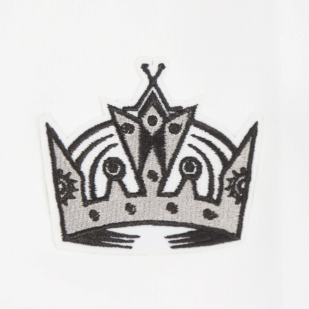 NHL LOS ANGELES KINGS CLASSIC WOMEN'S CROPPED PULLOVER HOODIE (WHITE) - Image 6