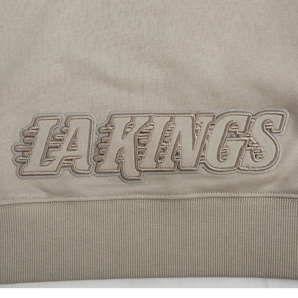 NHL LOS ANGELES KINGS NEUTRAL WOMEN'S CROPPED FLC PO HOODIE (TAUPE) - Image 6