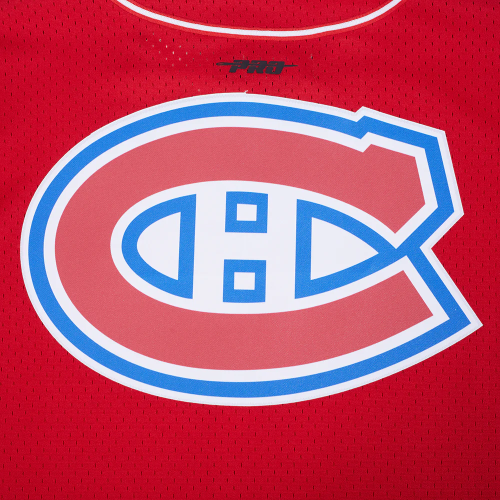 NHL MONTRÉAL CANADIENS CLASSIC MESH MEN'S BUTTON DOWN SHIRT (RED) - Image 6