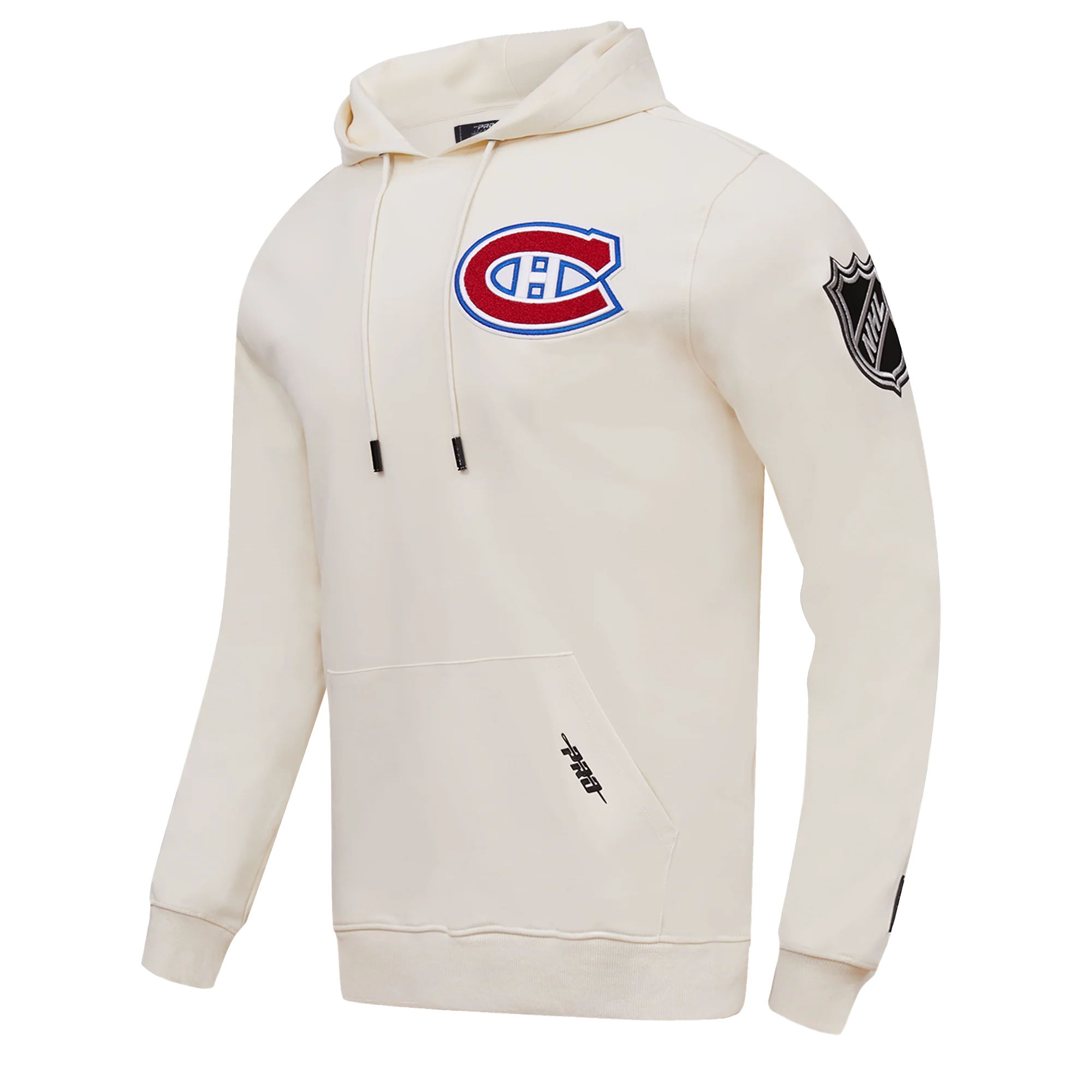 NHL MONTRÉAL CANADIENS CLASSIC CHENILLE MEN'S DOUBLE KNIT PULLOVER HOODIE (EGGSHELL) - Image 6