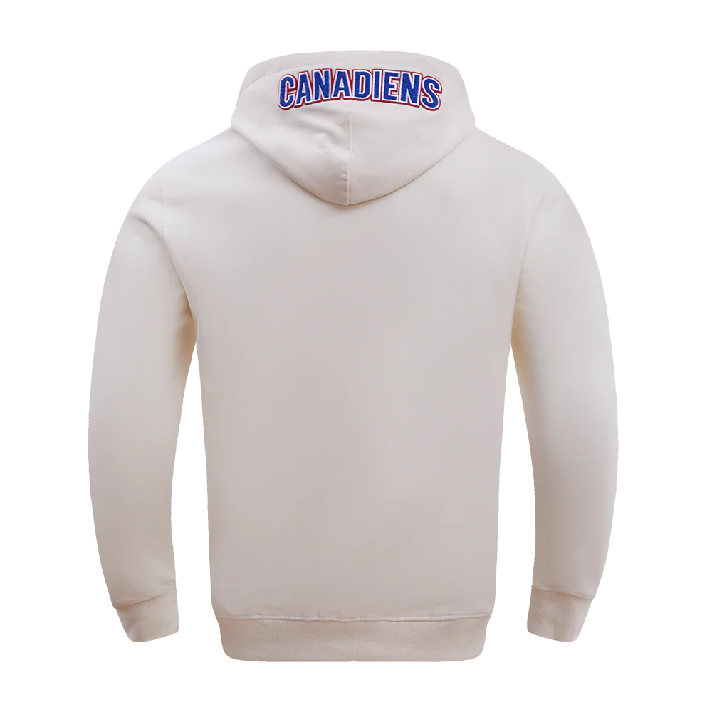NHL MONTRÉAL CANADIENS CLASSIC CHENILLE MEN'S DOUBLE KNIT PULLOVER HOODIE (EGGSHELL) - Image 7
