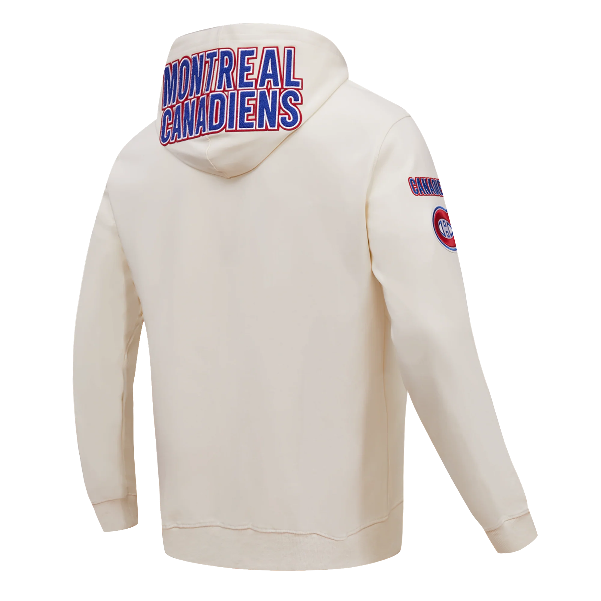 NHL MONTRÉAL CANADIENS CLASSIC CHENILLE MEN'S DOUBLE KNIT PULLOVER HOODIE (EGGSHELL) - Image 8