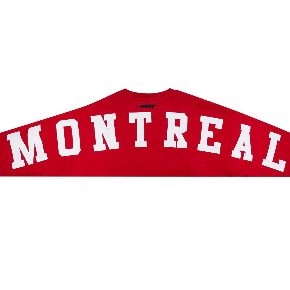 NHL MONTRÉAL CANADIENS WINGSPAN MEN'S DROP SHOULDER FLC CREWNECK (RED) - Image 11