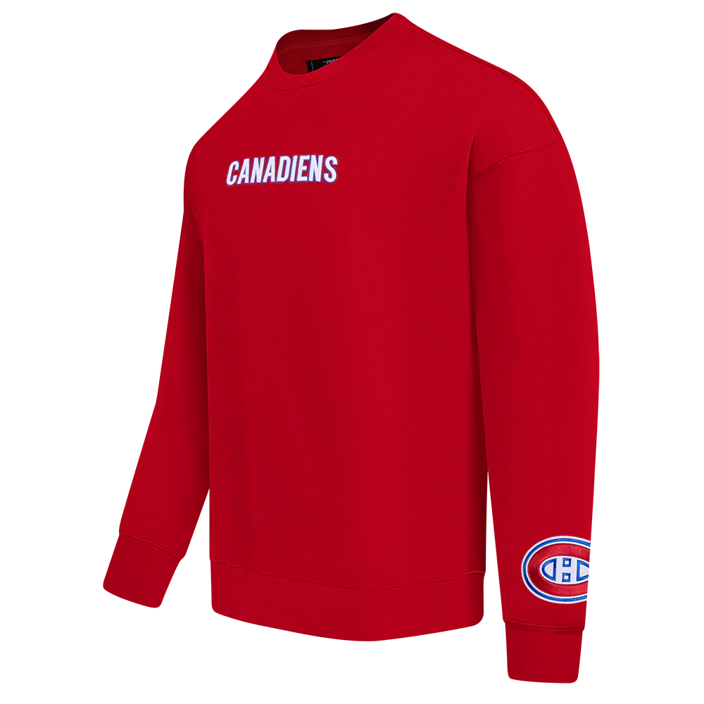NHL MONTRÉAL CANADIENS WINGSPAN MEN'S DROP SHOULDER FLC CREWNECK (RED) - Image 4