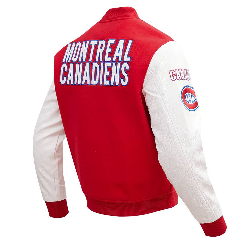 NHL MONTRÉAL CANADIENS CLASSIC WOOL MEN'S VARSITY JACKET (RED/WHITE) - Image 4