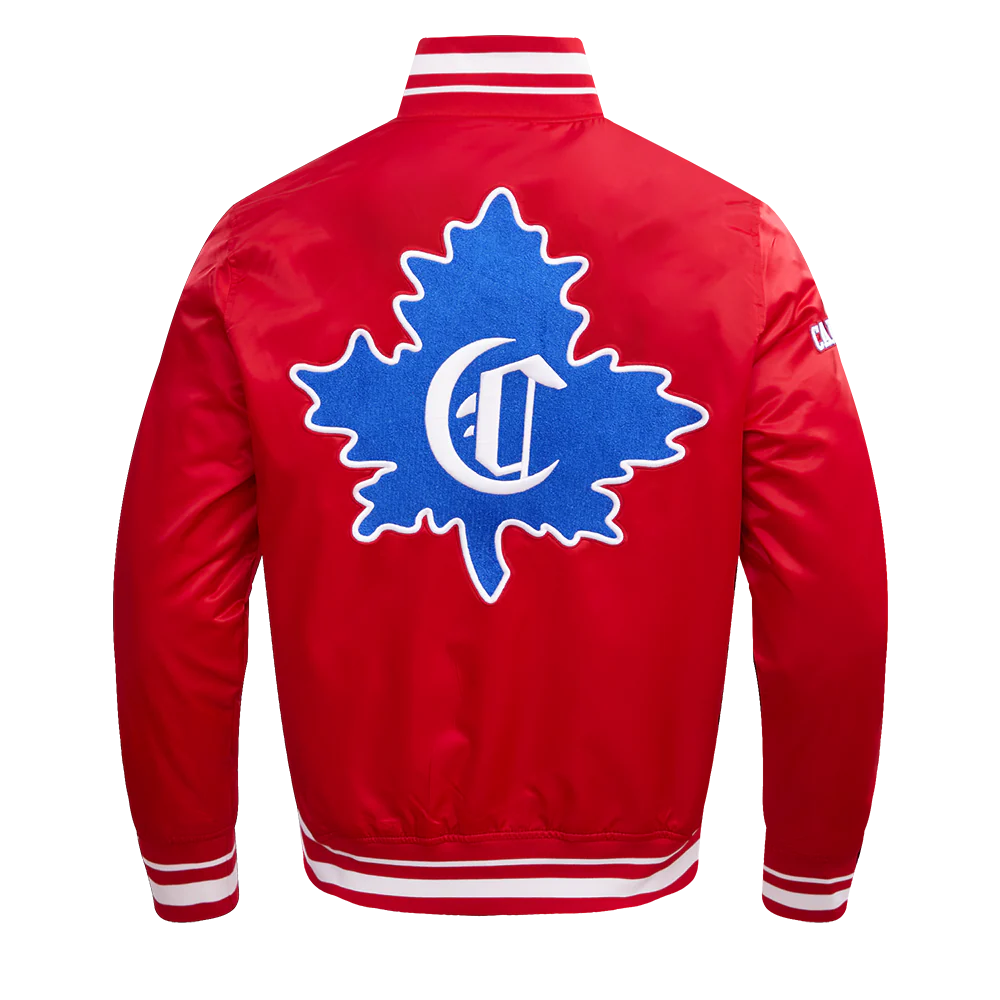 NHL MONTRÉAL CANADIENS RETRO CLASSIC MEN'S RIB SATIN JACKET (RED) - Image 4