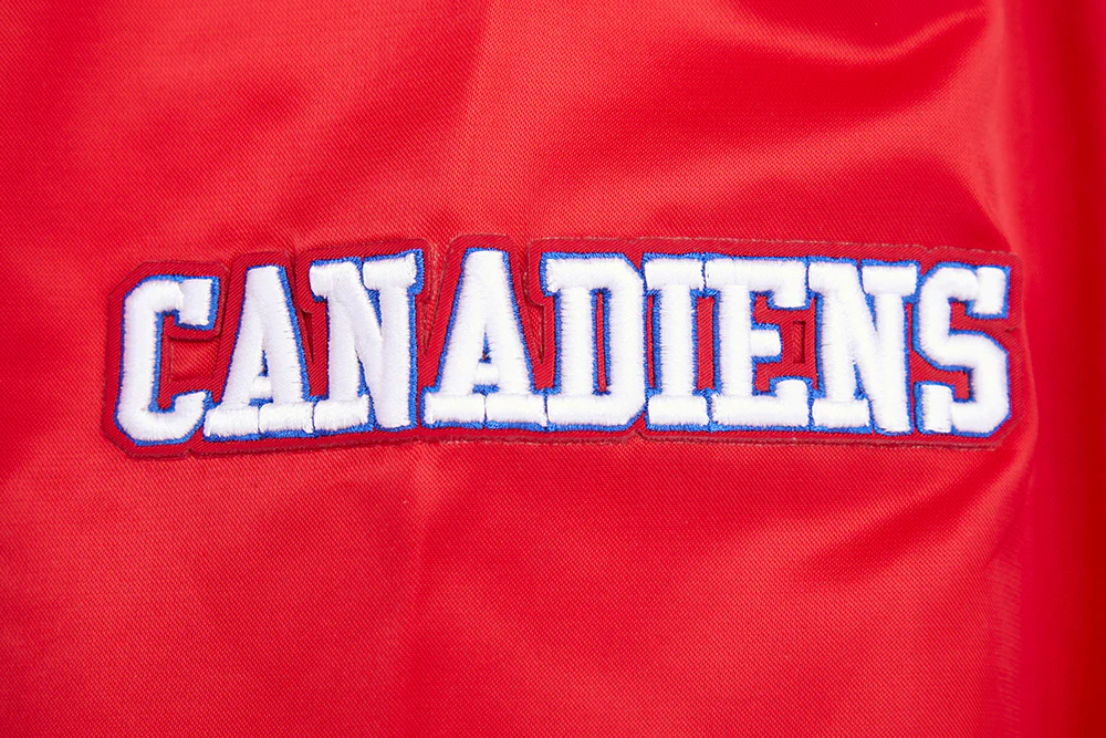 NHL MONTRÉAL CANADIENS RETRO CLASSIC MEN'S RIB SATIN JACKET (RED) - Image 6