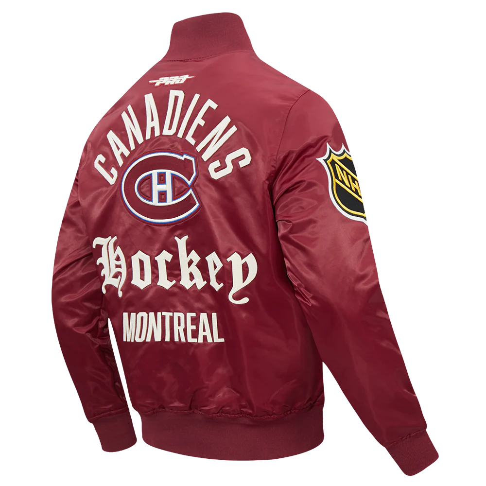 NHL MONTRÉAL CANADIENS MODERN ORIGINALS MEN'S SATIN JACKET (CARDINAL RED) - Image 6