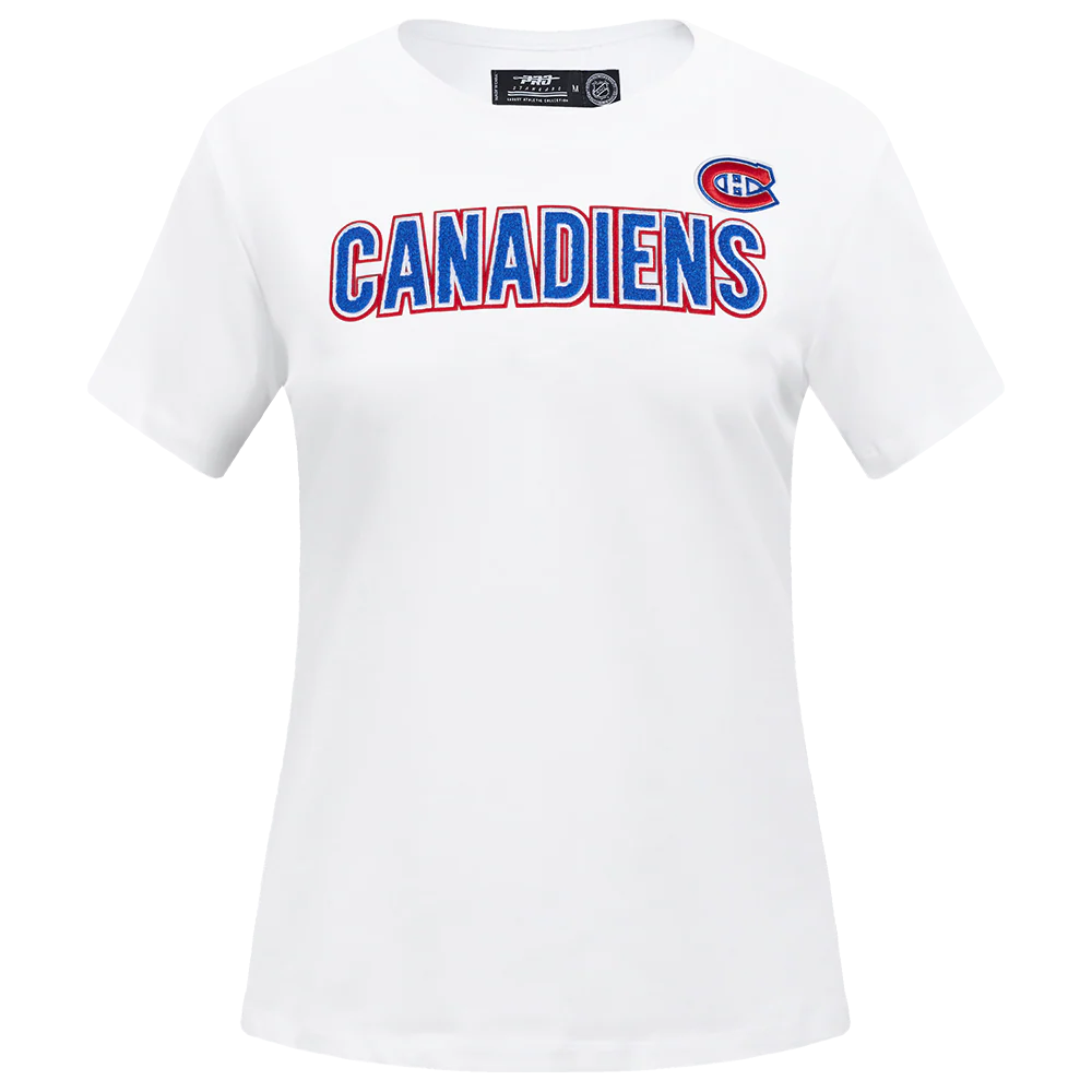 NHL MONTRÉAL CANADIENS CLASSIC SHORT SLEEVE WOMEN'S SINGLE JERSEY SLIM FIT TEE (WHITE)