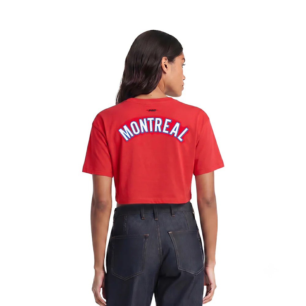 NHL MONTRÉAL CANADIENS CLASSIC WOMEN'S SINGLE JERSEY BOXY TEE (RED) - Image 2