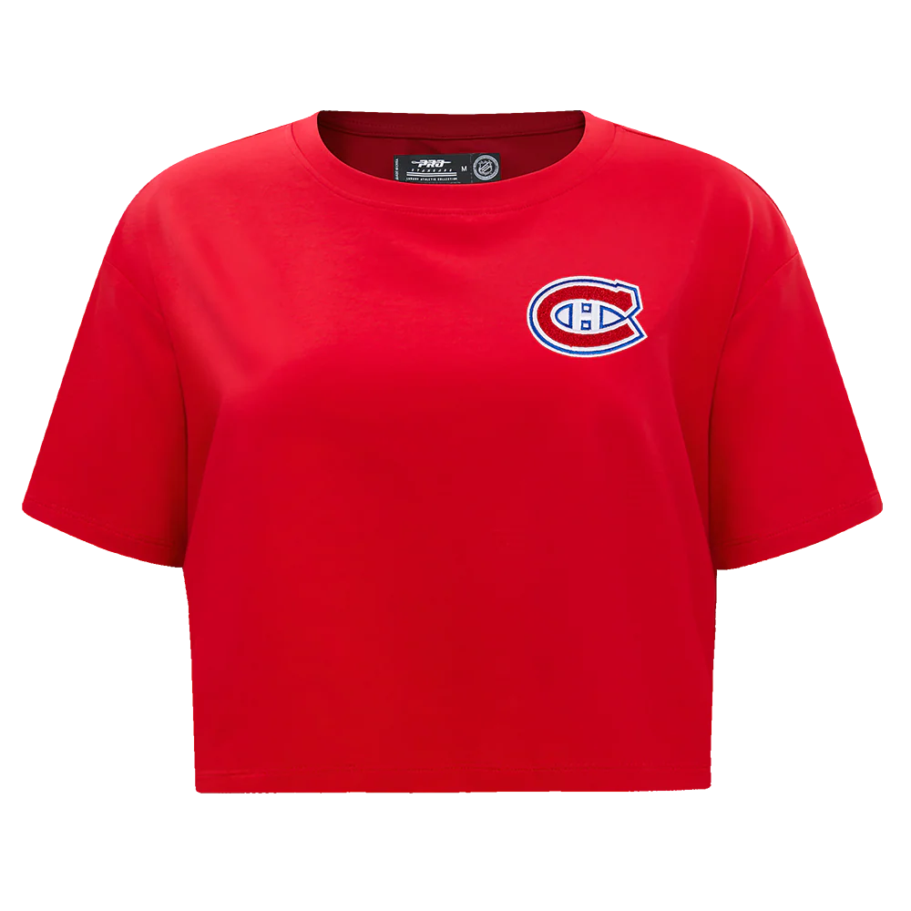 NHL MONTRÉAL CANADIENS CLASSIC WOMEN'S SINGLE JERSEY BOXY TEE (RED) - Image 3