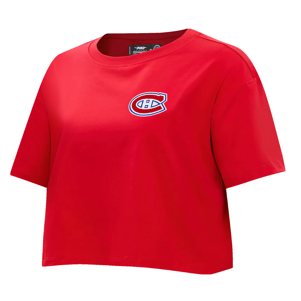 NHL MONTRÉAL CANADIENS CLASSIC WOMEN'S SINGLE JERSEY BOXY TEE (RED) - Image 4