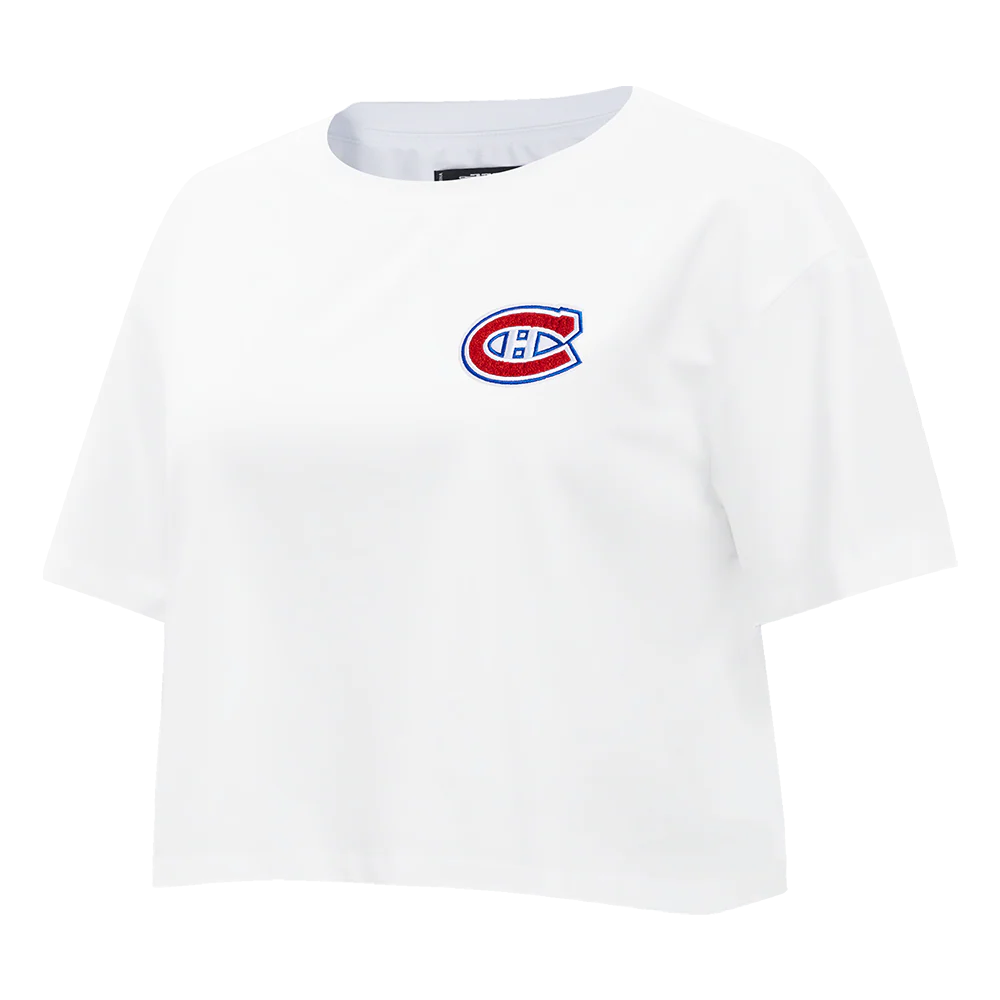 NHL MONTRÉAL CANADIENS CLASSIC WOMEN'S SINGLE JERSEY BOXY TEE (WHITE) - Image 2