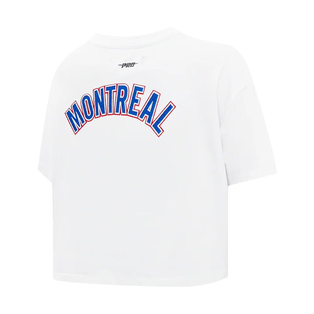 NHL MONTRÉAL CANADIENS CLASSIC WOMEN'S SINGLE JERSEY BOXY TEE (WHITE) - Image 4
