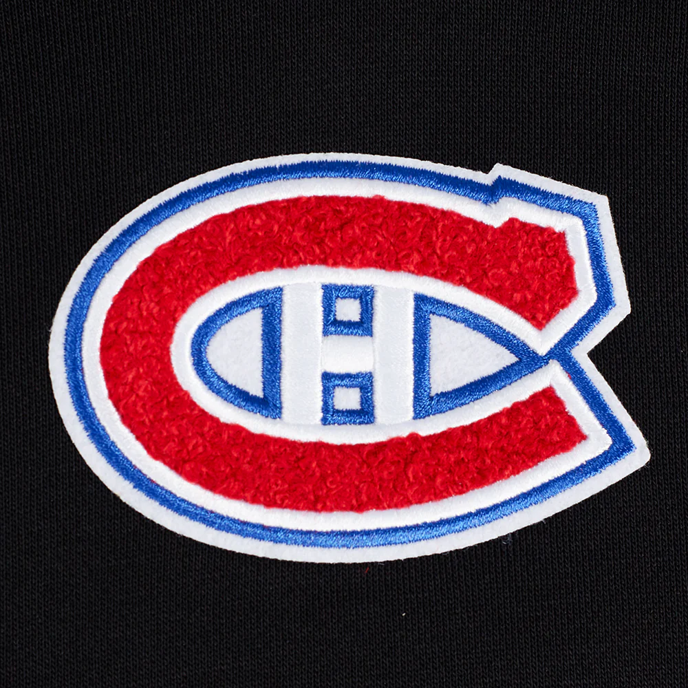 NHL MONTRÉAL CANADIENS CLASSIC WOMEN'S FLEECE CROPPED PULLOVER HOODIE (BLACK) - Image 7