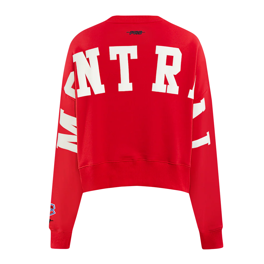 NHL MONTRÉAL CANADIENS WINGSPAN WOMEN'S FLC CREWNECK (RED) - Image 5