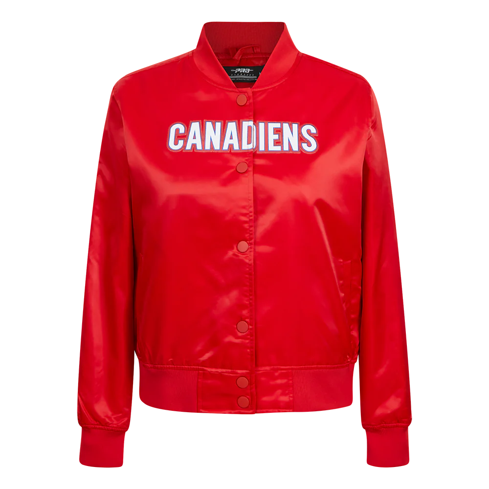 NHL MONTRÉAL CANADIENS CLASSIC WOMEN'S SATIN JACKET (RED)