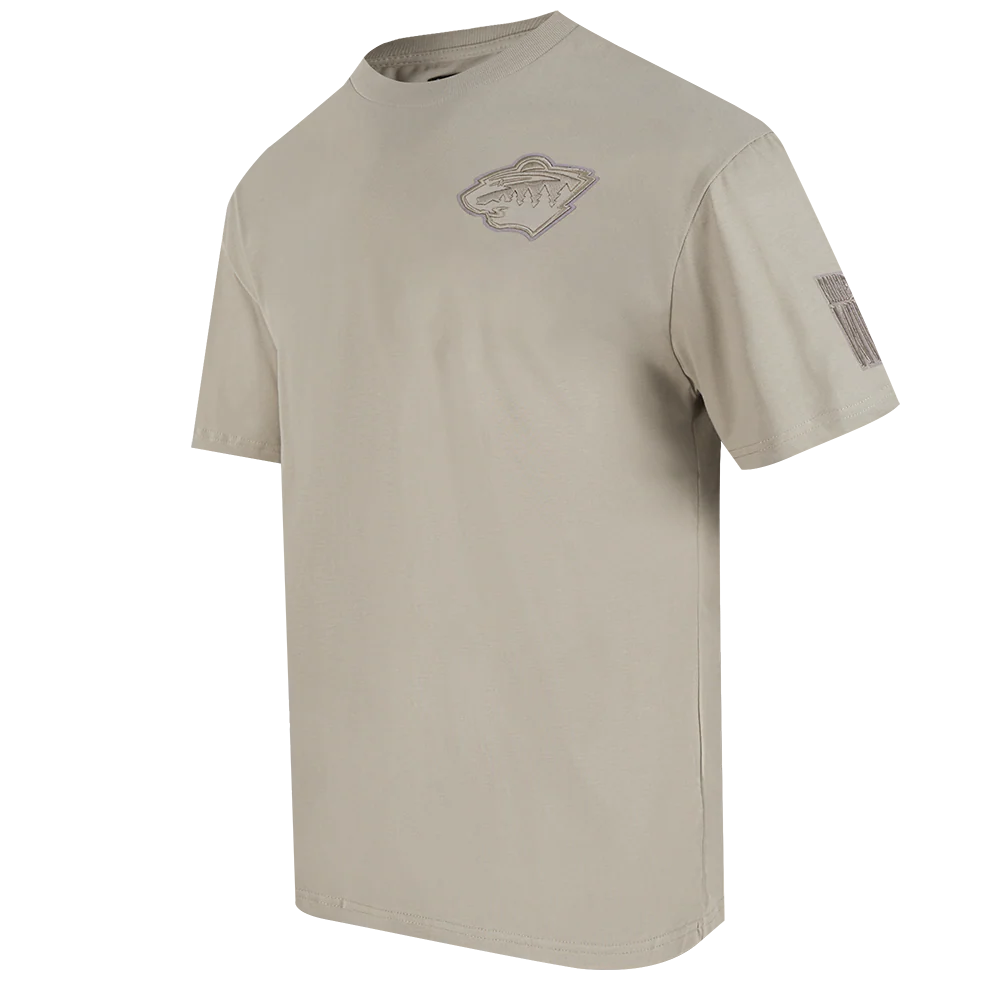 NHL MINNESOTA WILD NEUTRAL MEN'S DROP SHOULDER TEE (TAUPE) - Image 2