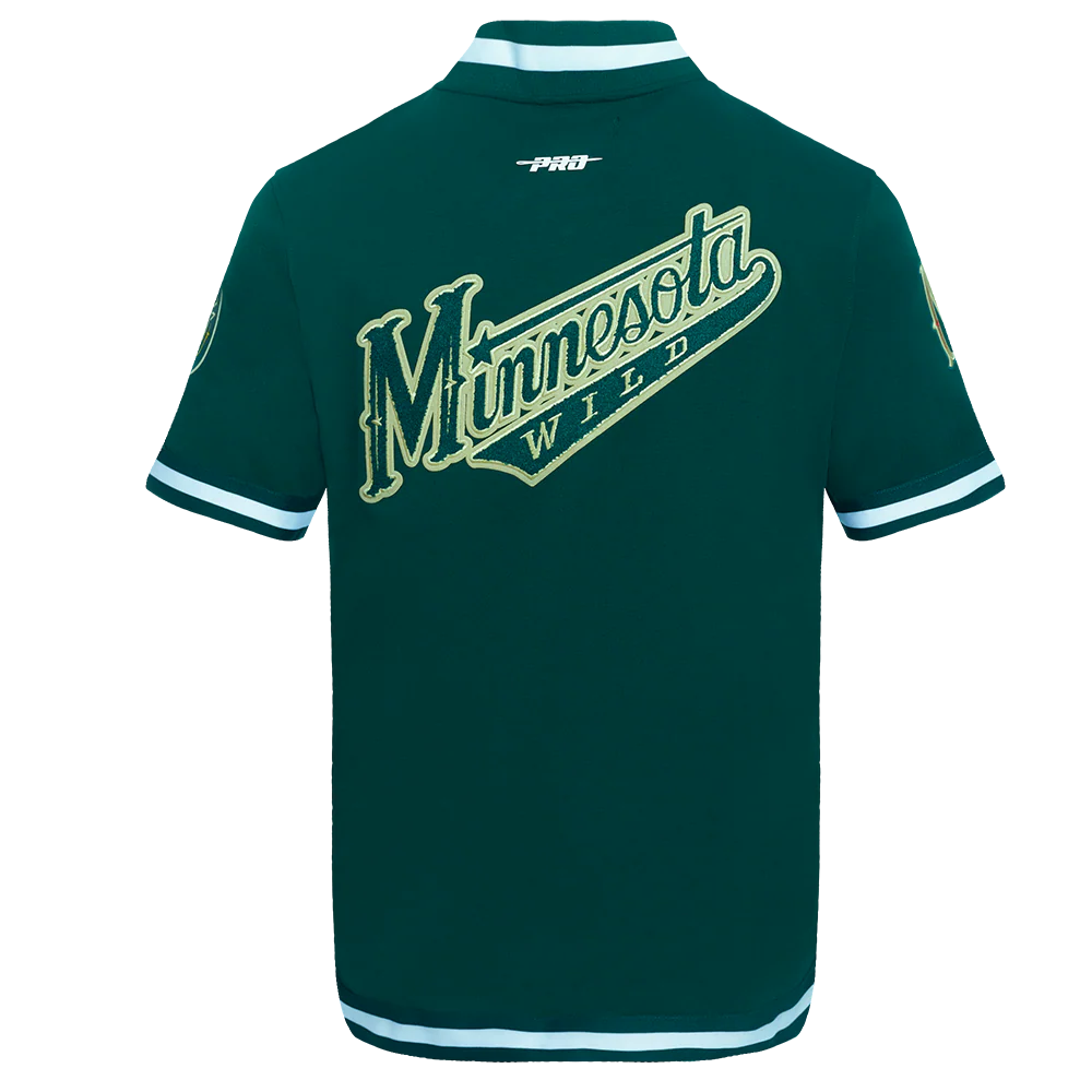 NHL MINNESOTA WILD CLASSIC MEN'S WARM UP JACKET (FOREST GREEN) - Image 3