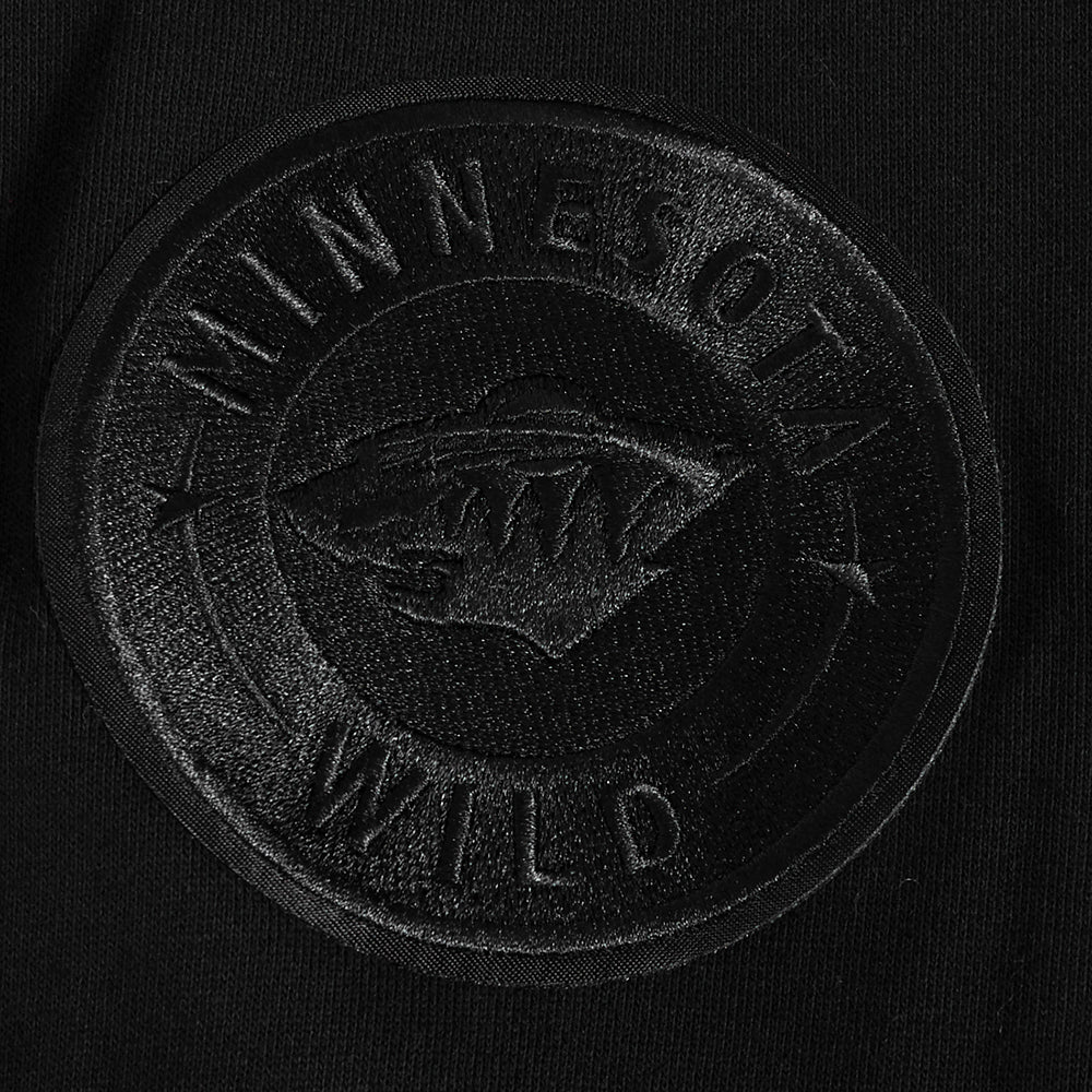 NHL MINNESOTA WILD NEUTRAL MEN'S DROP SHOULDER PULLOVER HOODIE (BLACK) - Image 6