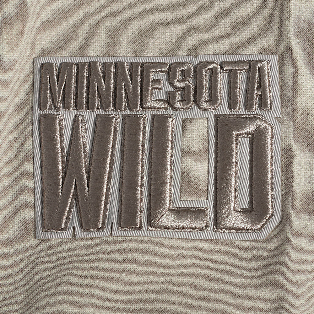 NHL MINNESOTA WILD NEUTRAL MEN'S DROP SHOULDER PULLOVER HOODIE (TAUPE) - Image 9