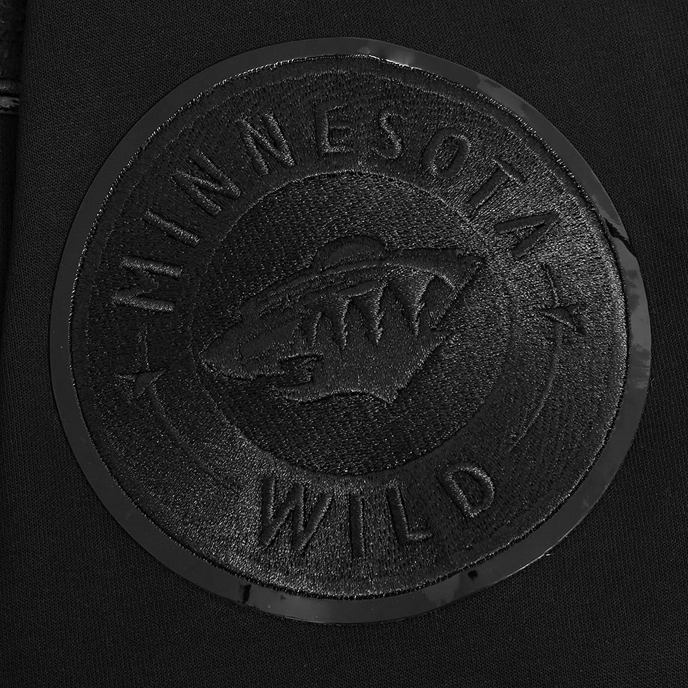NHL MINNESOTA WILD TRIPLE BLACK MEN'S DK FZ PO HOODIE (TRIPLE BLACK) - Image 10