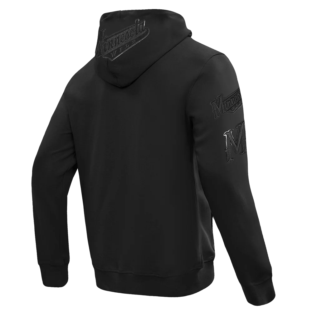 NHL MINNESOTA WILD TRIPLE BLACK MEN'S DK FZ PO HOODIE (TRIPLE BLACK) - Image 6