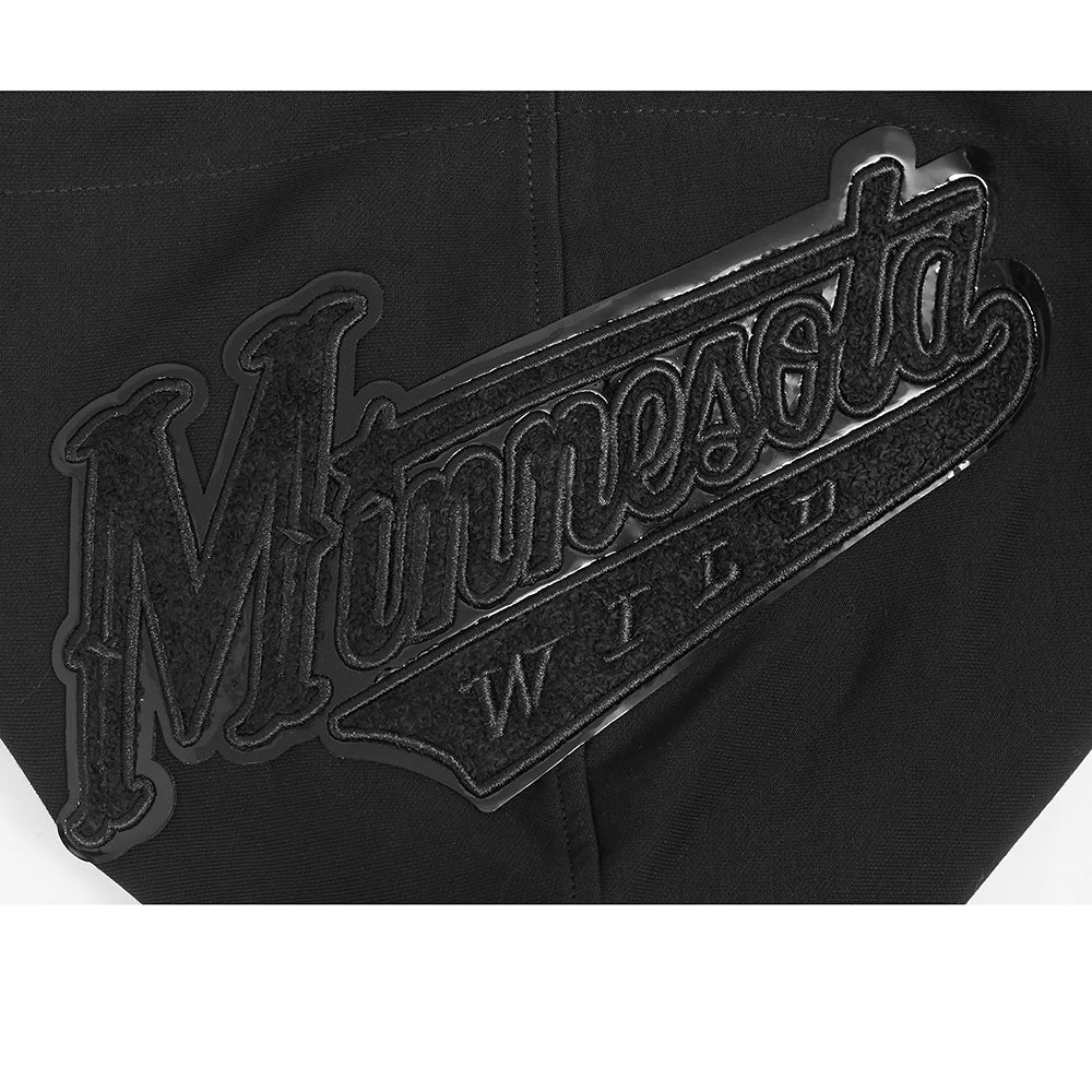 NHL MINNESOTA WILD TRIPLE BLACK MEN'S DK FZ PO HOODIE (TRIPLE BLACK) - Image 7