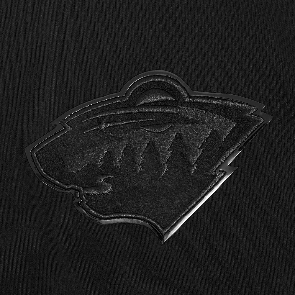 NHL MINNESOTA WILD TRIPLE BLACK MEN'S DK FZ PO HOODIE (TRIPLE BLACK) - Image 8