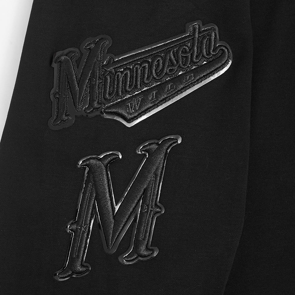 NHL MINNESOTA WILD TRIPLE BLACK MEN'S DK FZ PO HOODIE (TRIPLE BLACK) - Image 9