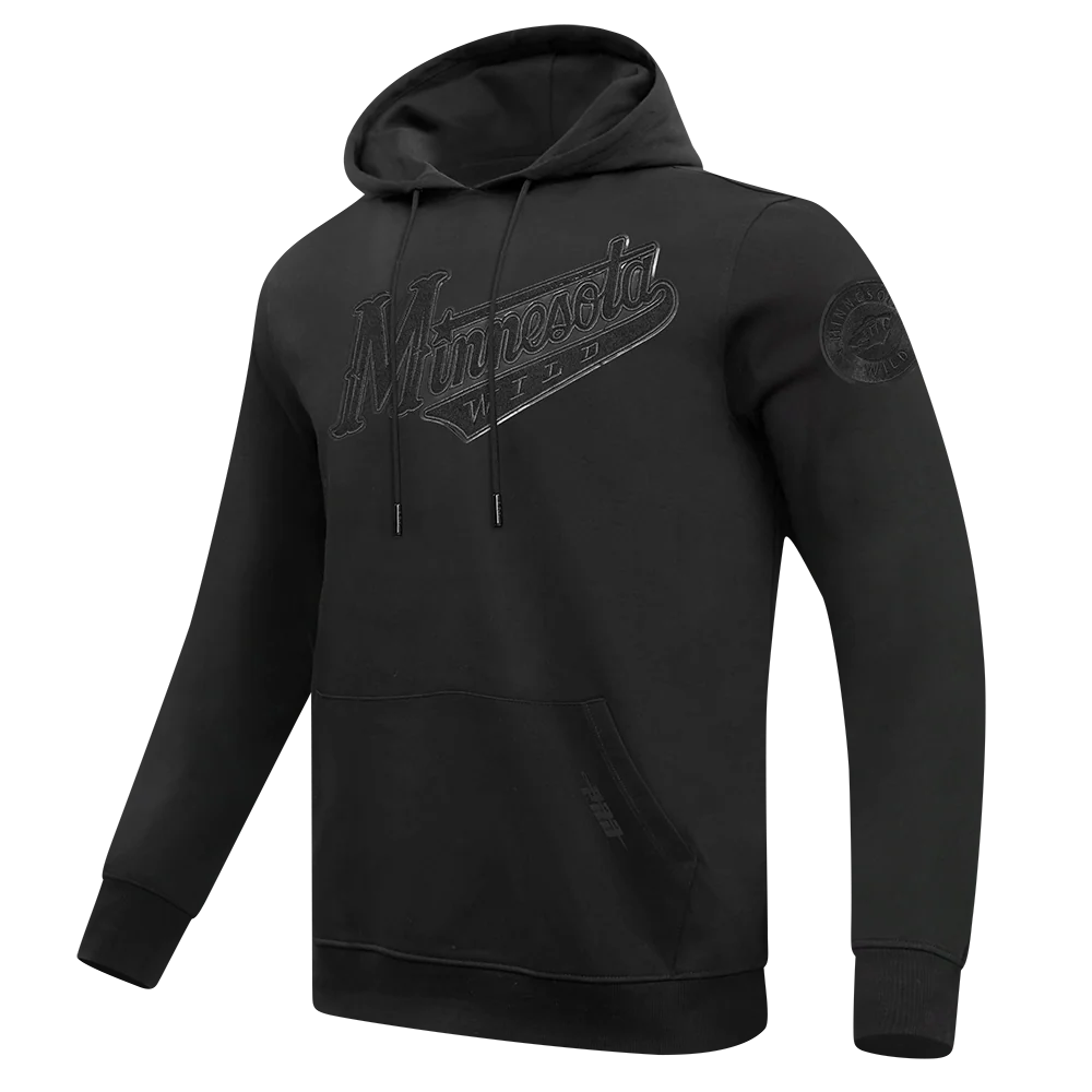 NHL MINNESOTA WILD TRIPLE BLACK MEN'S DK PO HOODIE (TRIPLE BLACK) - Image 2