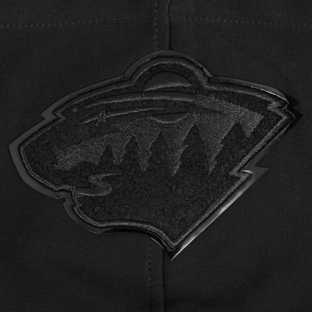 NHL MINNESOTA WILD TRIPLE BLACK MEN'S DK PO HOODIE (TRIPLE BLACK) - Image 5