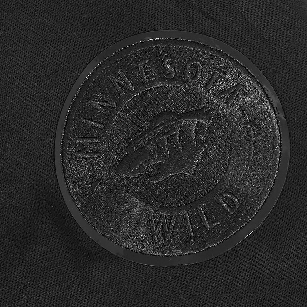 NHL MINNESOTA WILD TRIPLE BLACK MEN'S DK PO HOODIE (TRIPLE BLACK) - Image 7