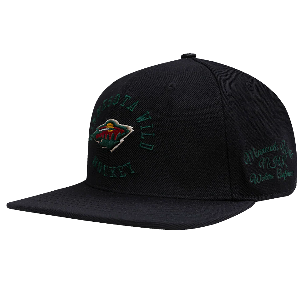 NHL Minnesota Wild HYBRID SNAPBACK HAT (BLACK) - Image 3